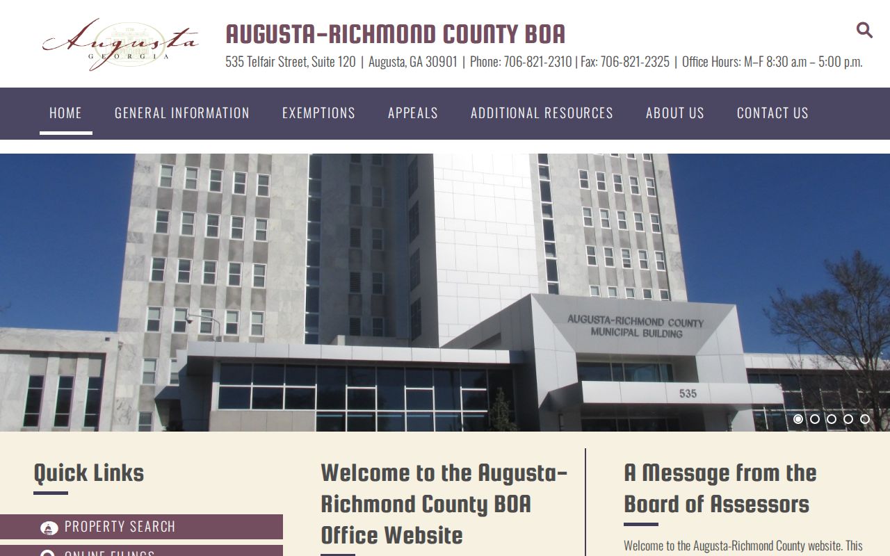 Richmond County people search through the assessor property portal
