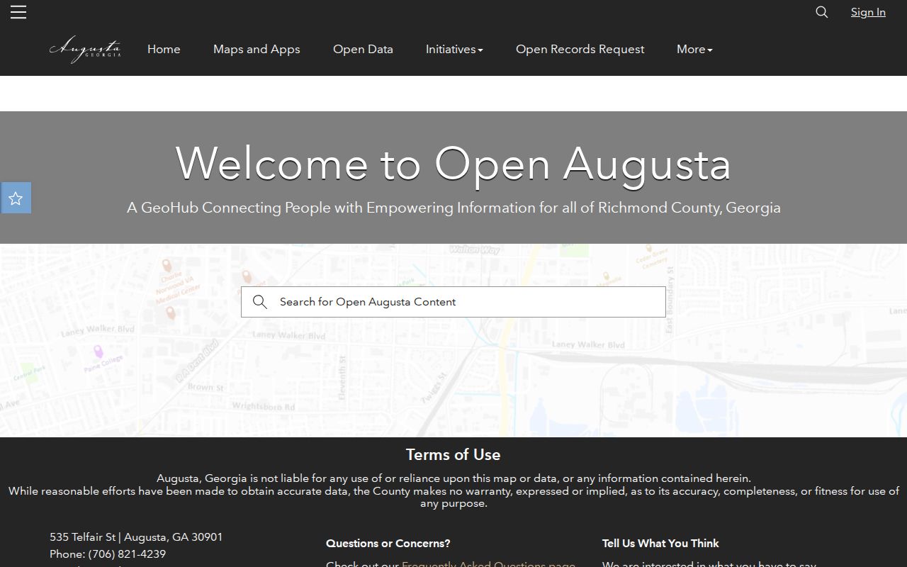 Richmond County public records in Augusta GIS and open data